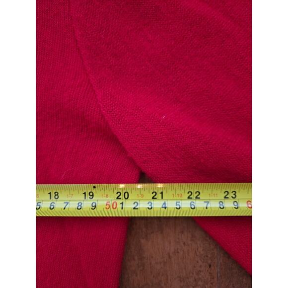 Izod Lacoste Cardigan Sweater Mens Xl Red Long Sleeve Button Vintage - Picture 5 of 7